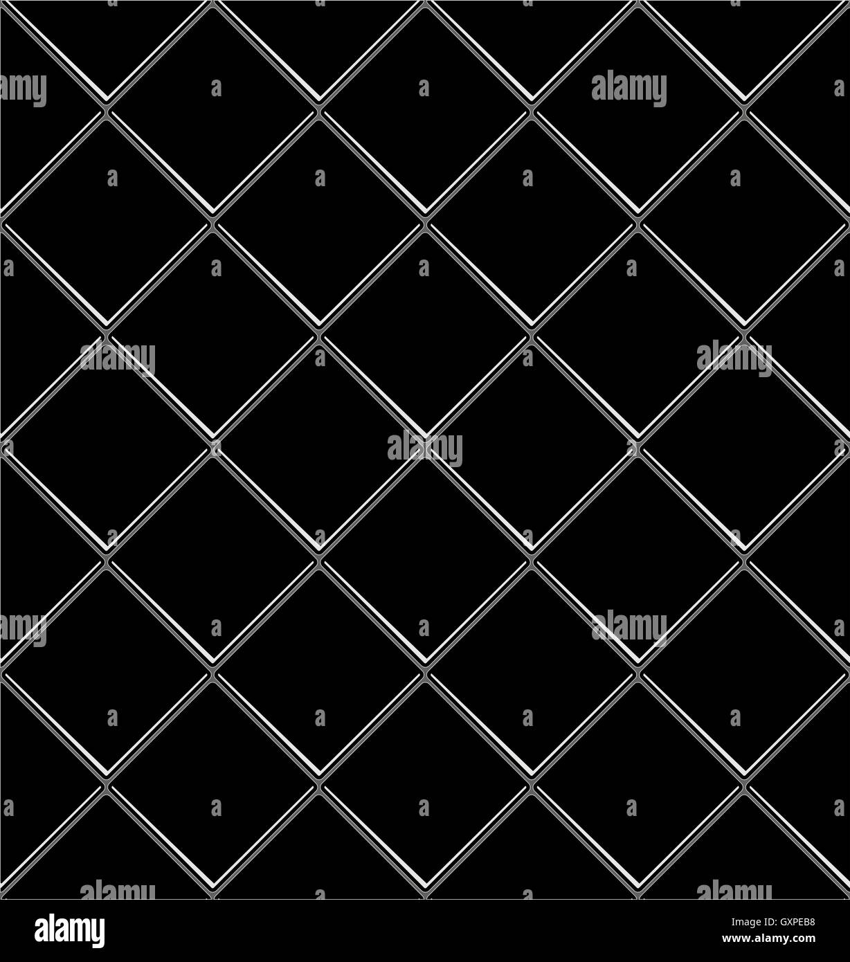 Black And White tile seamless background in grunge style Stock Vector