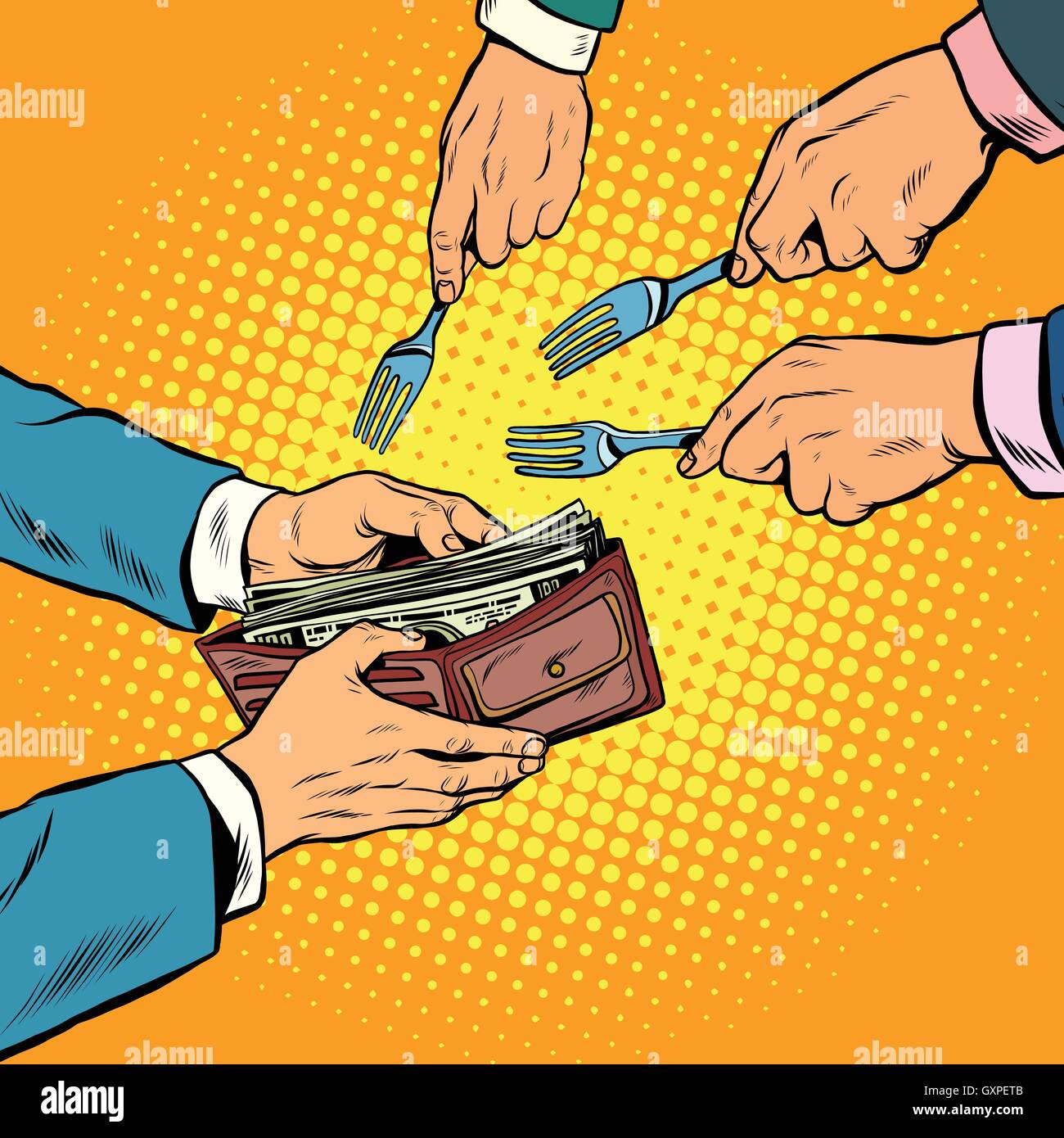 Corruption and theft of money Stock Vector