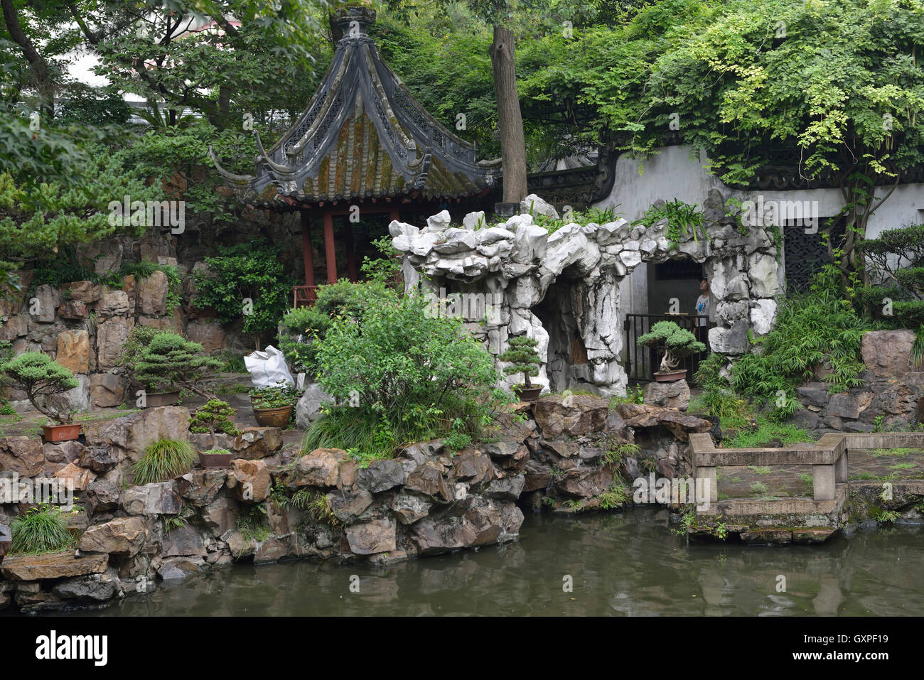 Yu Garden in Shanghai,China. 11-Sep-2016 Stock Photo
