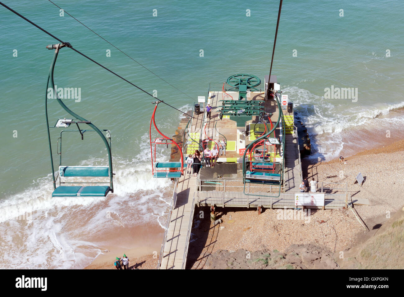 Alum Bay Chairlift on the Isle of Wight Stock Photo Alamy