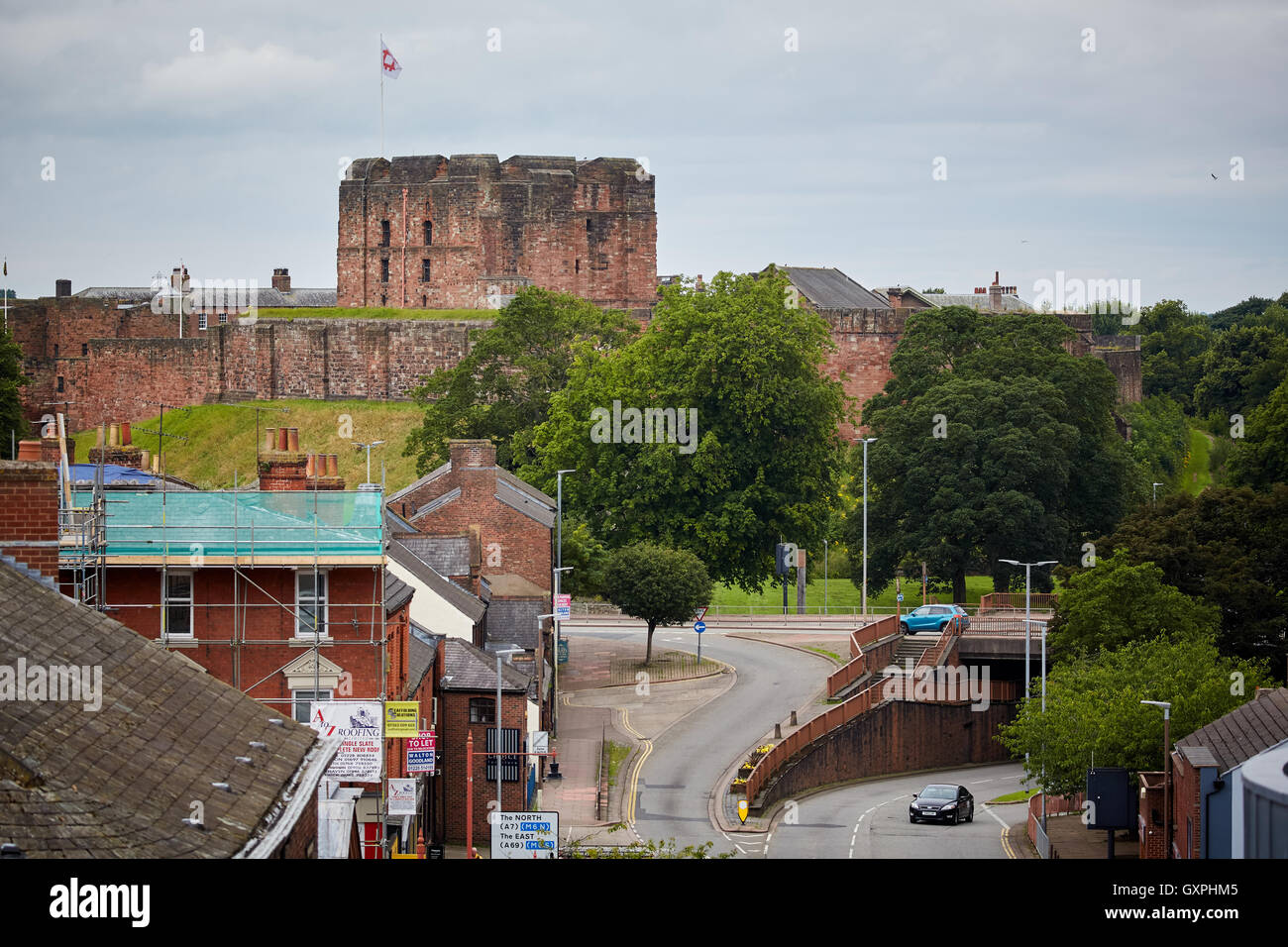 Carlisle council offices Cumbria West Tower Street running towards the