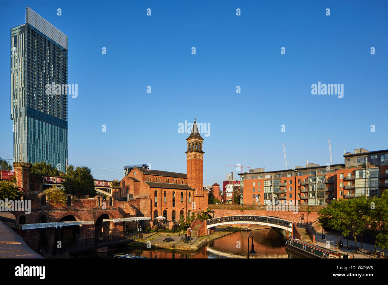 Manchester castleield Congregational Chapel   back of rear exterior Castlefield  1858 378 Deansgate local architect Edward Walte Stock Photo