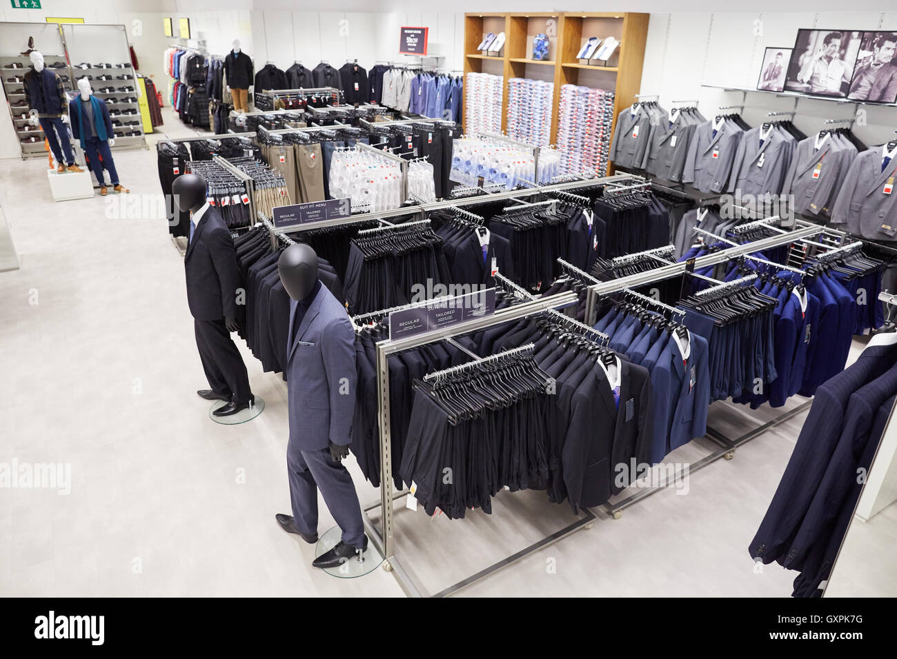 Marks and Spencer Lowry store interior Stock Photo