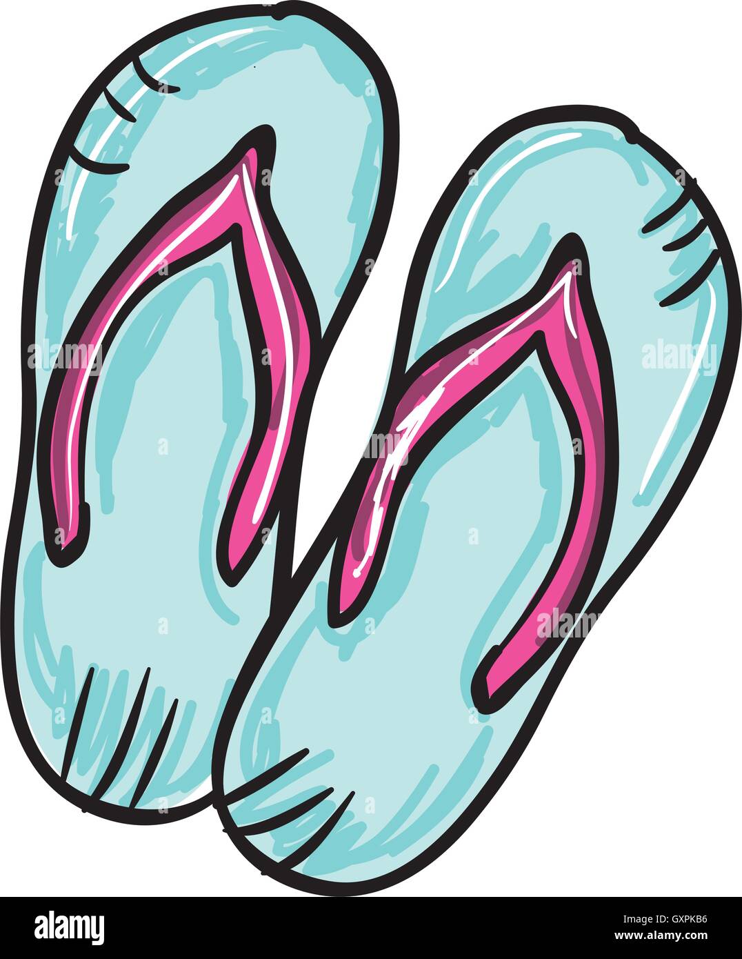 flip flop shoes Stock Vector Image & Art - Alamy