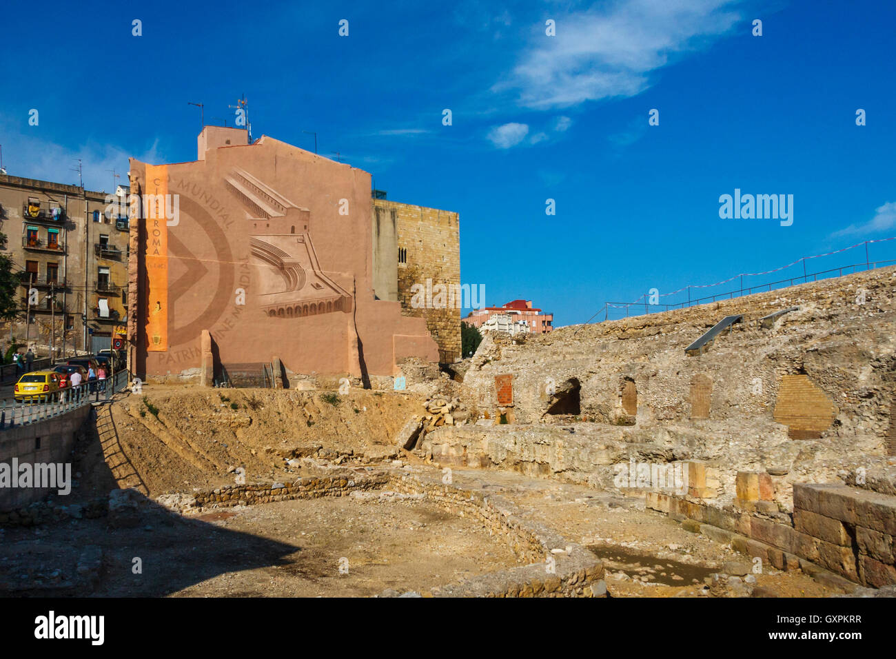 Ruins from ancient Roman times at the Circo Romano (Circ Roma in ...