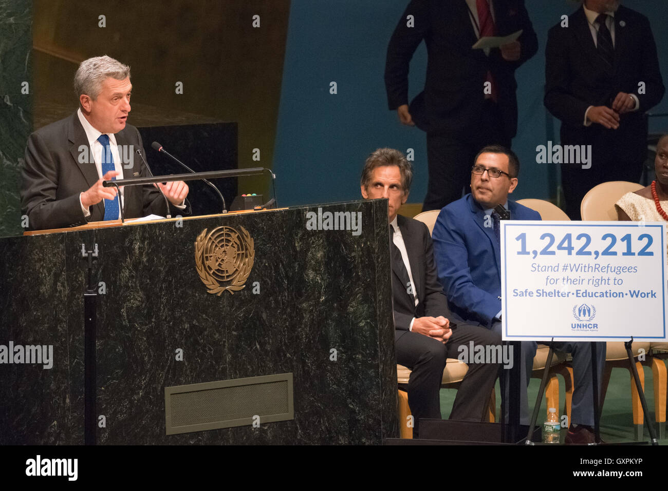 UN High Commissioner for Refugees Filippo Grandi addresses the General ...