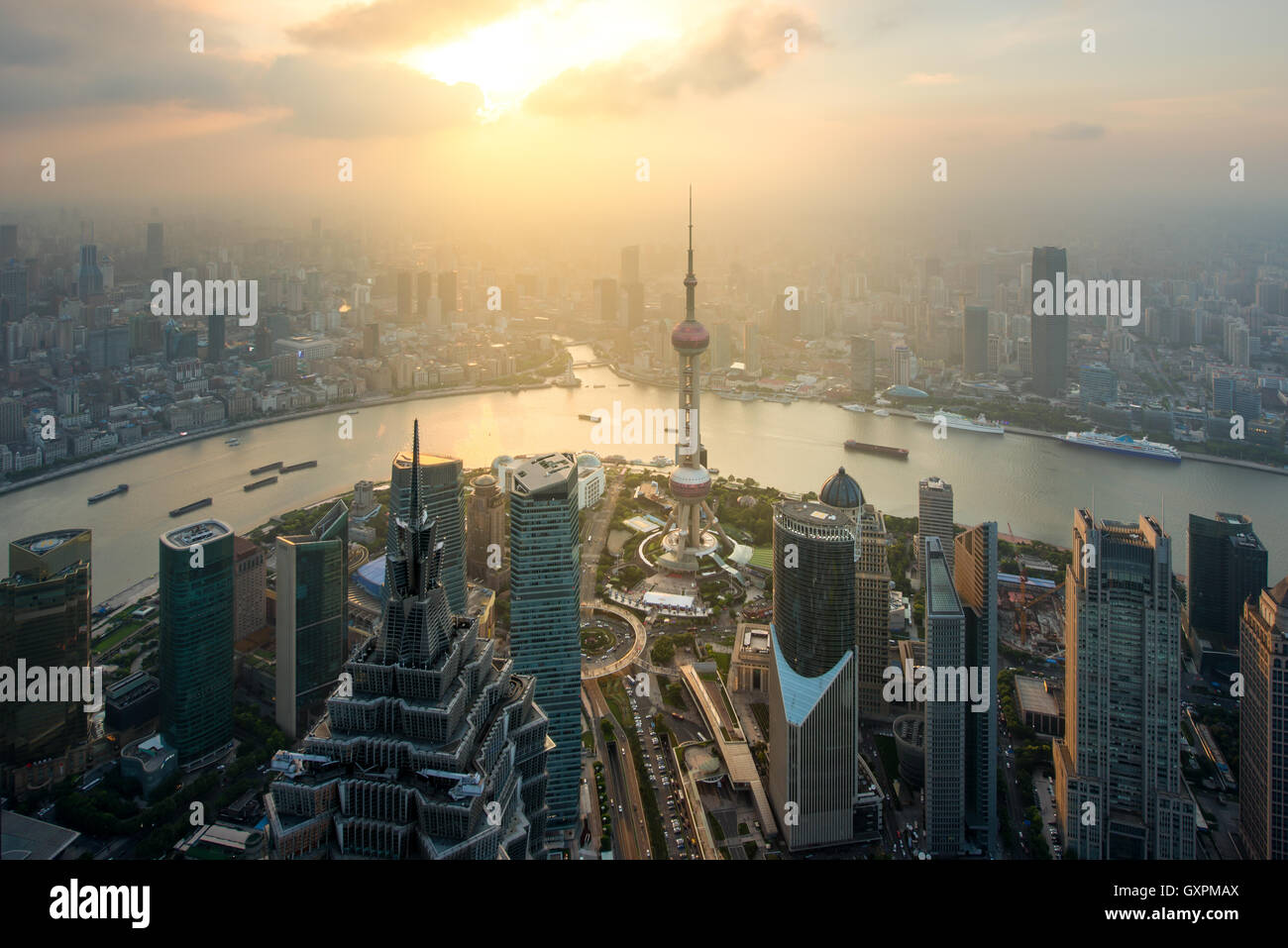 Aerial view of shanghai hi-res stock photography and images - Alamy