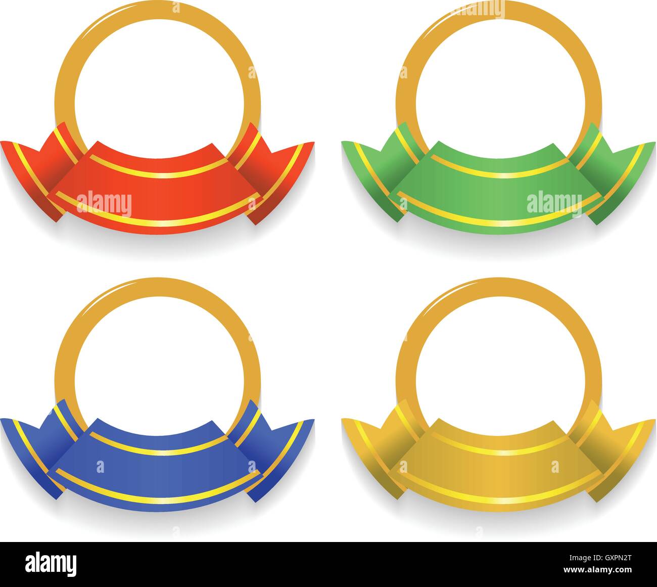 Label design with colorful ribbons illustration Stock Vector Image ...