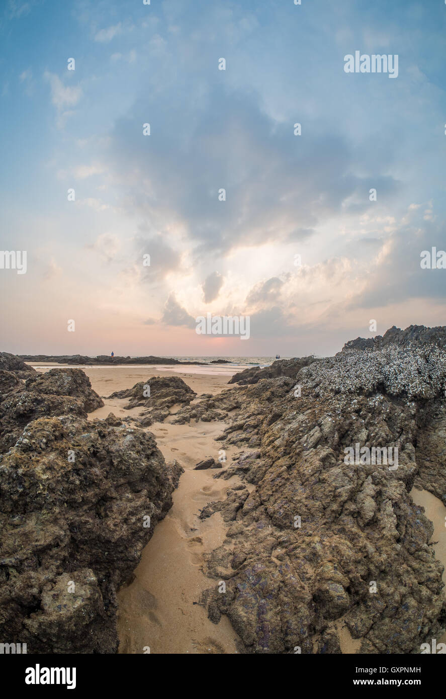 White Sand Beach Sunset in Khao Lak Thailand Stock Photo Alamy