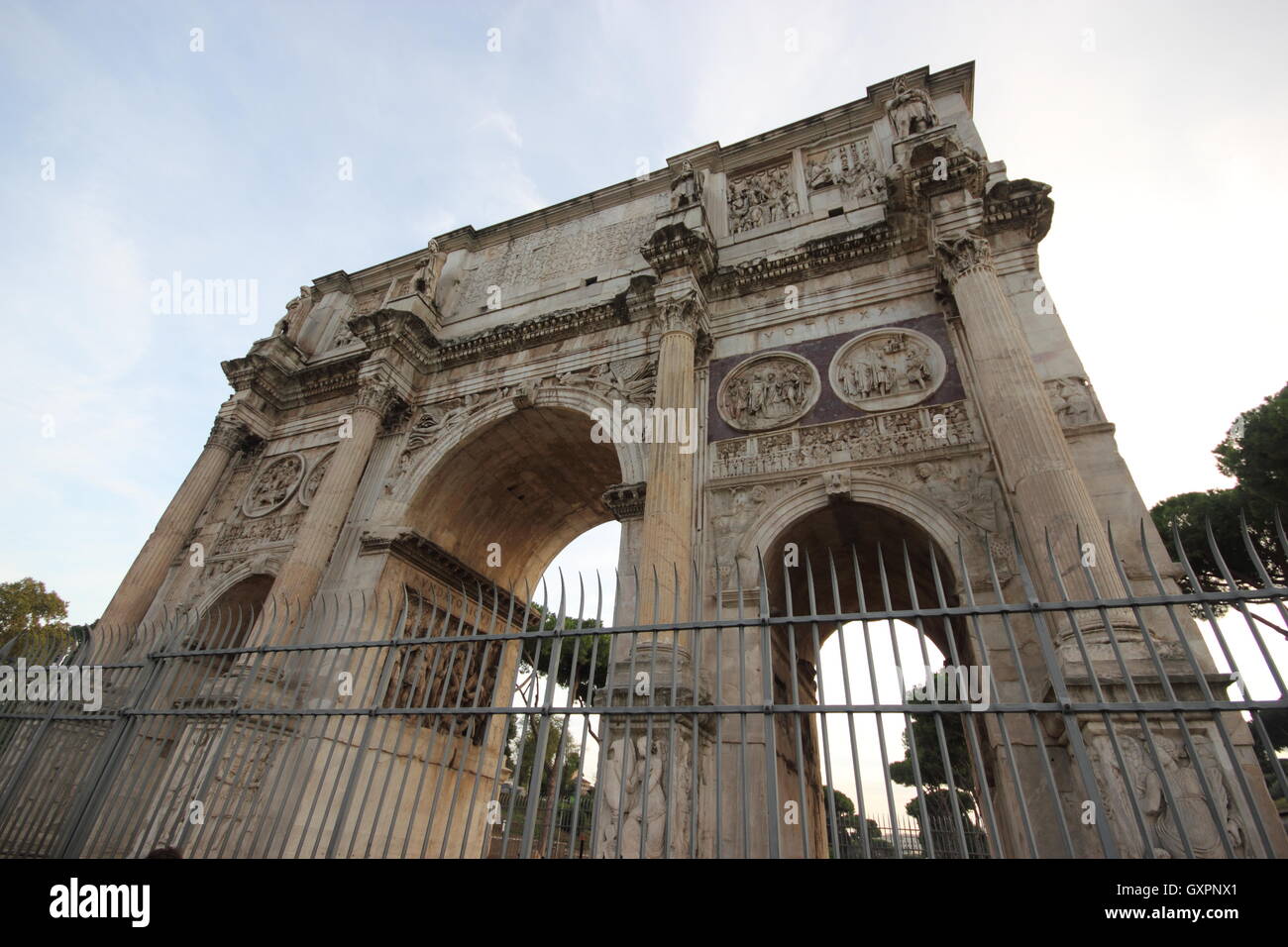 The famous Arch of Costantin, Arco di Costantino Roma, Rome, Italy, trave Stock Photo
