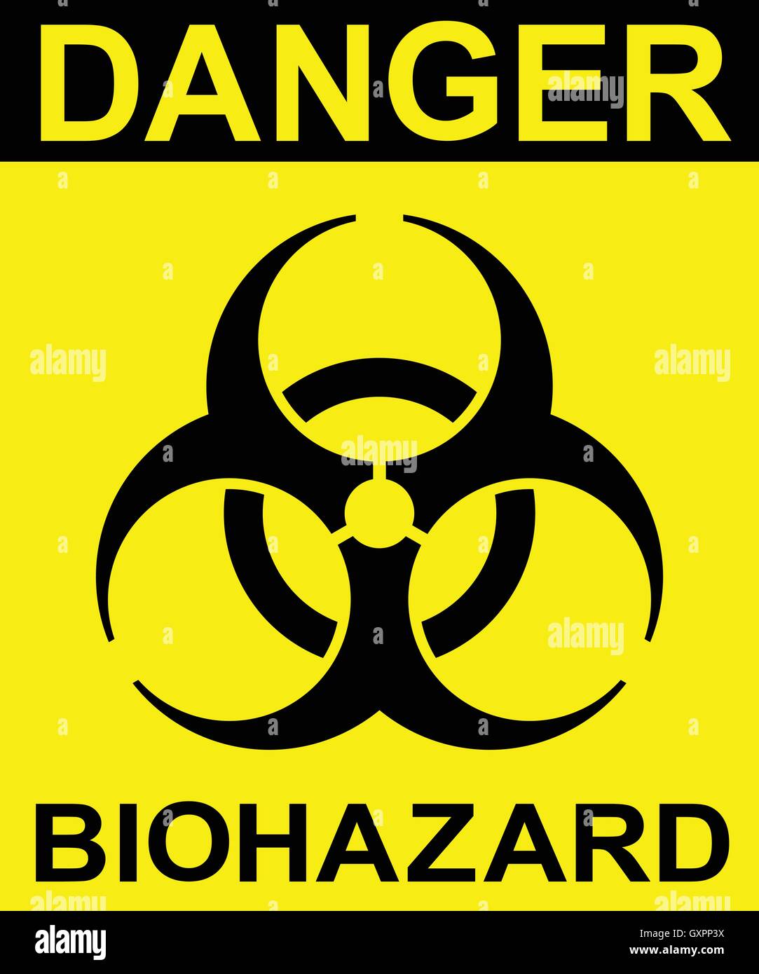 International biohazard danger sign, biohazard danger symbol, vector illustration. Stock Vector