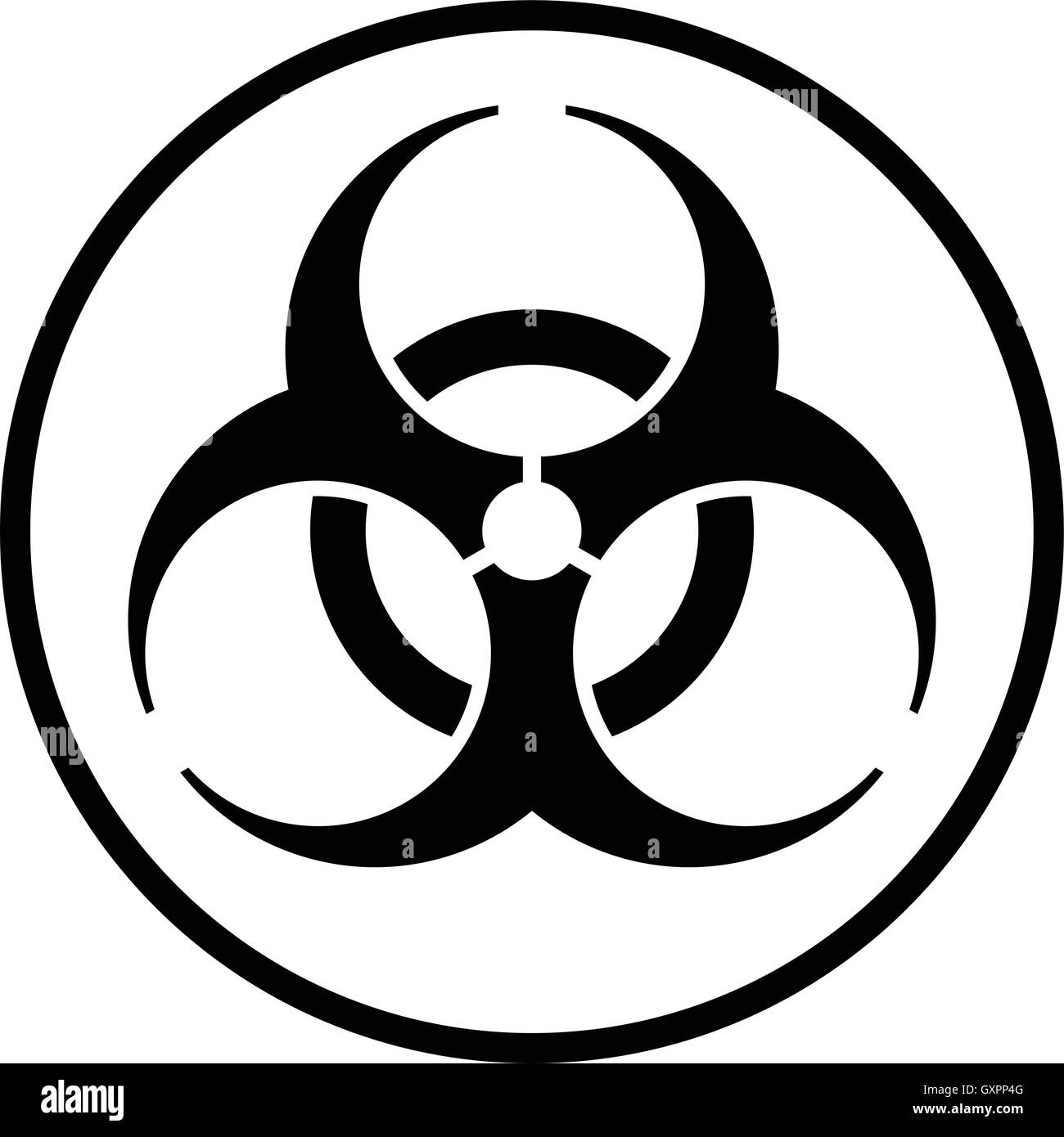 Biohazardous infectious materials symbol, biohazard sign, vector illustration. Stock Vector