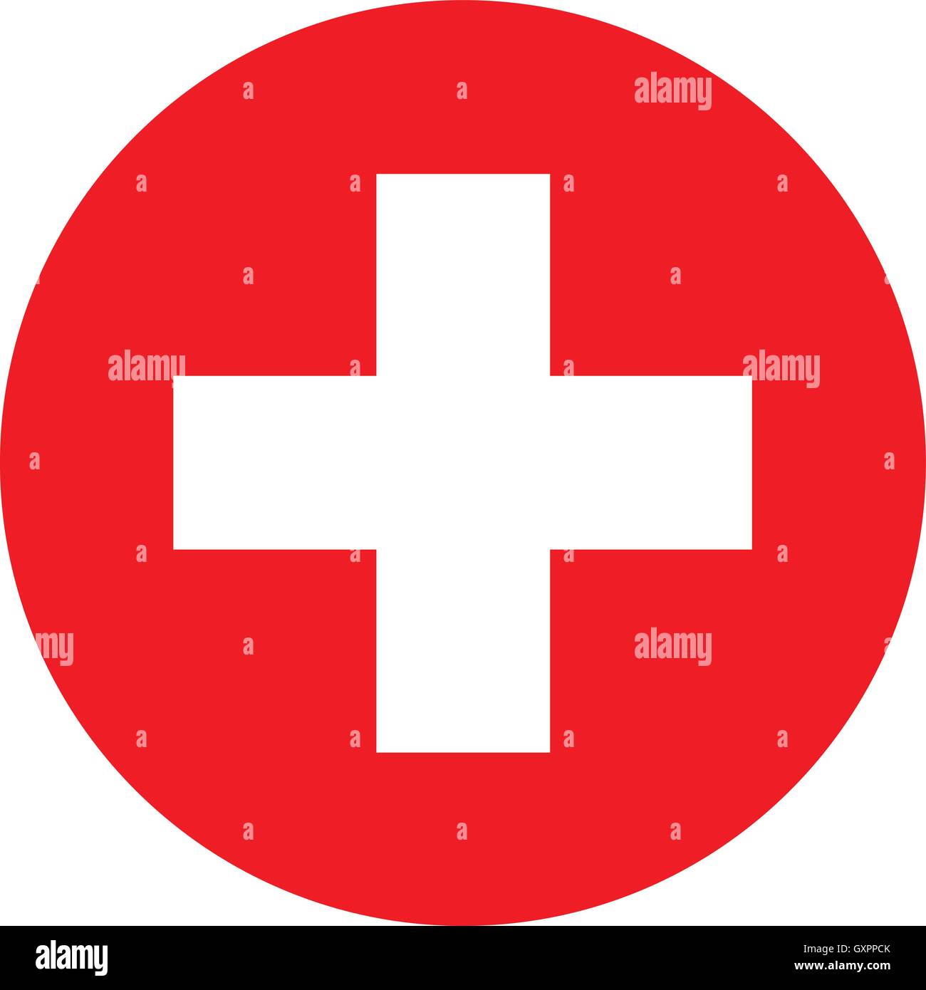 First aid icon, first aid sign, white first aid symbol on red