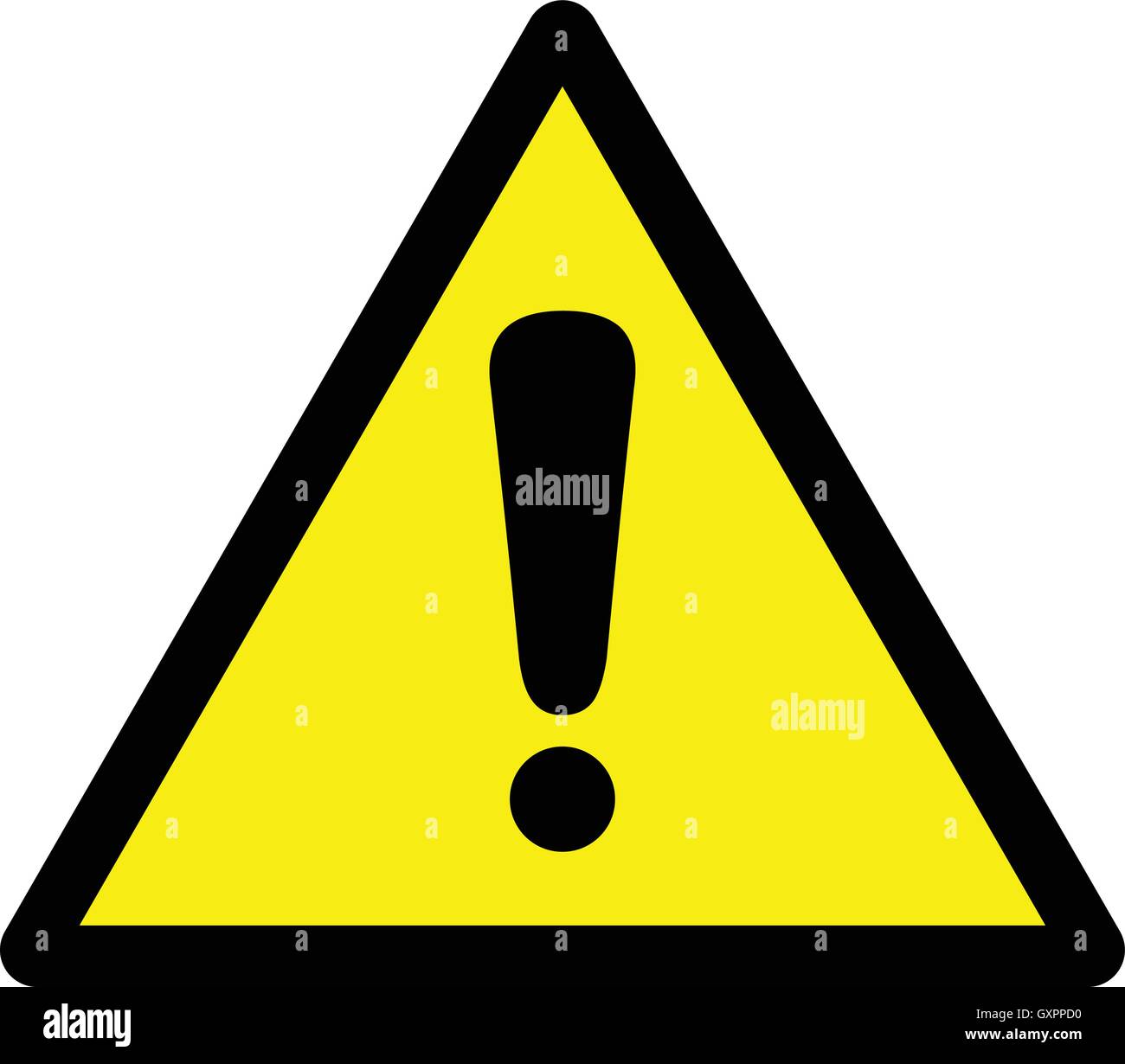 General warning sign with exclamation mark, vector illustration Stock ...