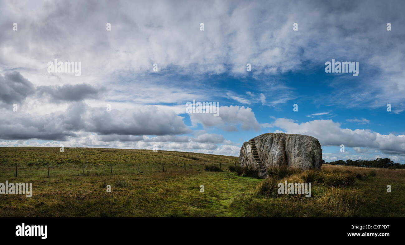 The Great Stone of Fourstones glacial erratic on Tatham Fell, North Yorkshire, north west England, UK. Stock Photo