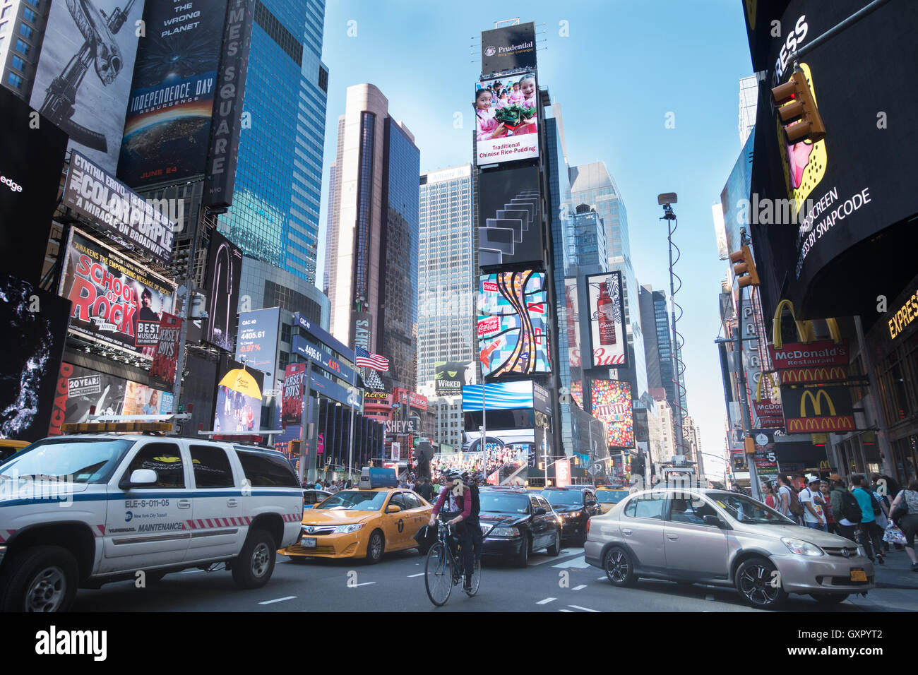 Times Square, Manhattan, New York City, USA Stock Photo