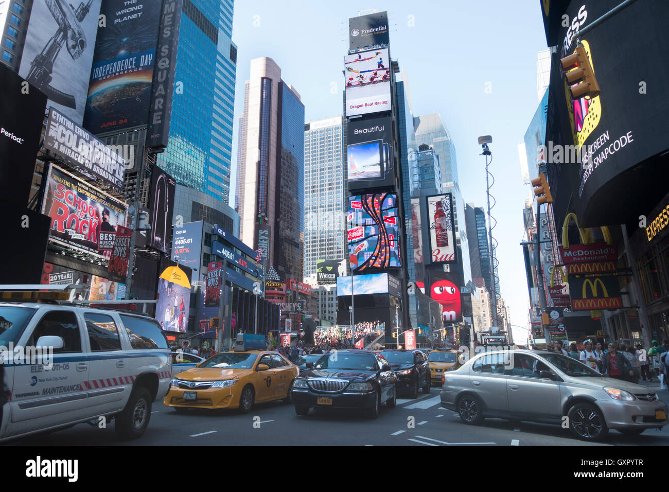 Times Square, Manhattan, New York City, USA Stock Photo