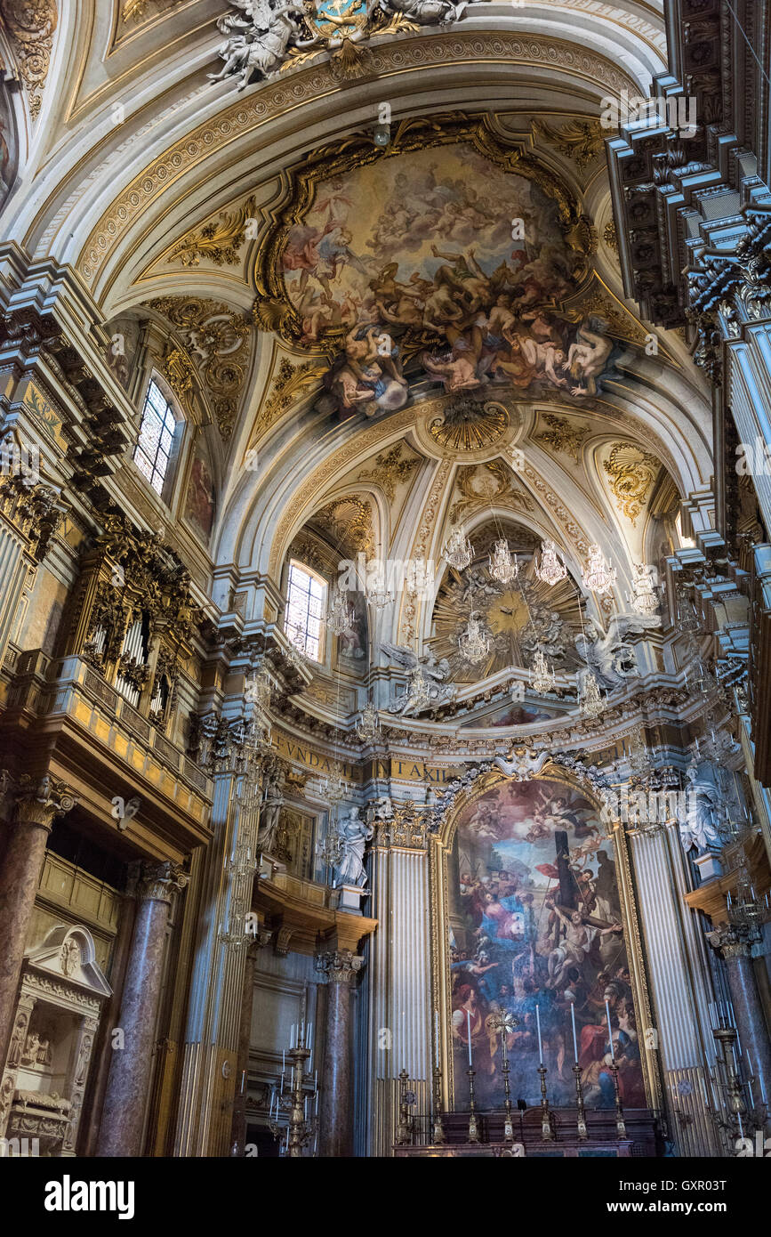 Rome. Italy. Interior of the Church of Santi Apostoli, Piazza Santi Apostoli. Stock Photo