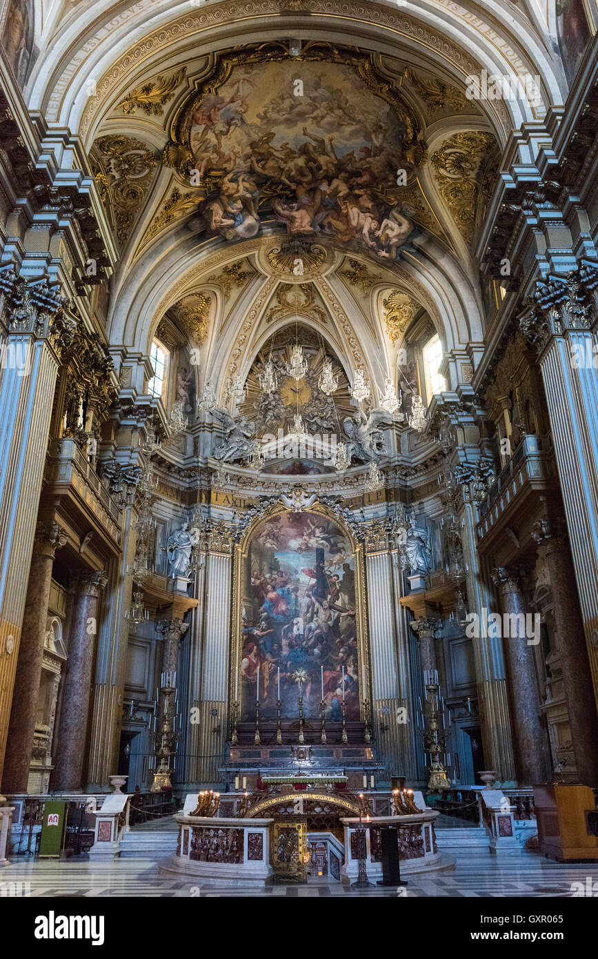 Rome. Italy. Interior of the Church of Santi Apostoli, Piazza Santi Apostoli. Stock Photo