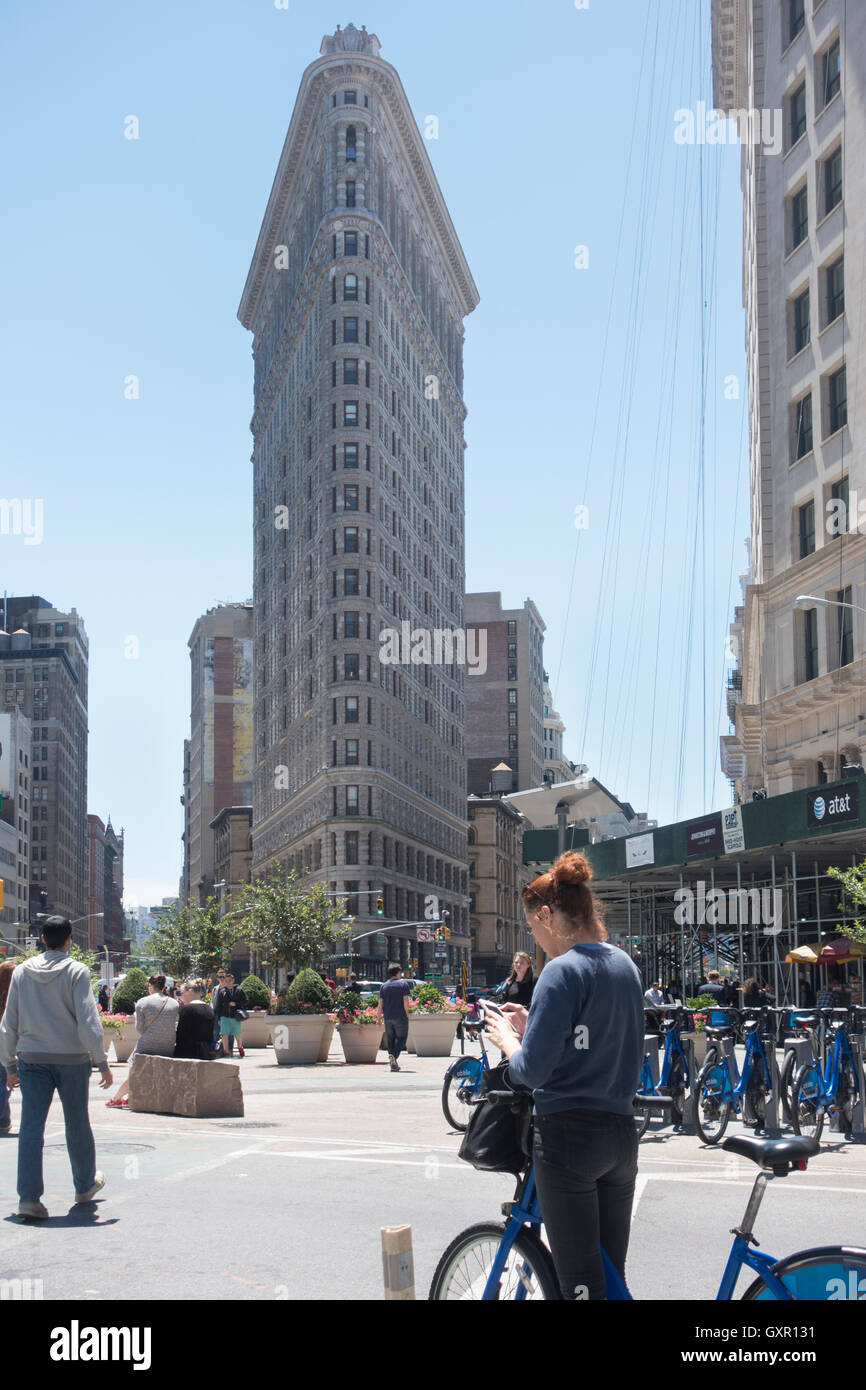 Flatiron Building, Broadway, Manhattan Stock Photo