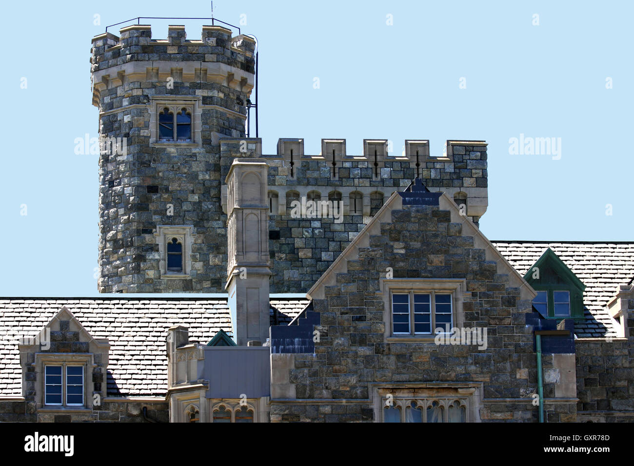 Hempstead House castle and museum Sands Point Preserve Long Island New York Stock Photo