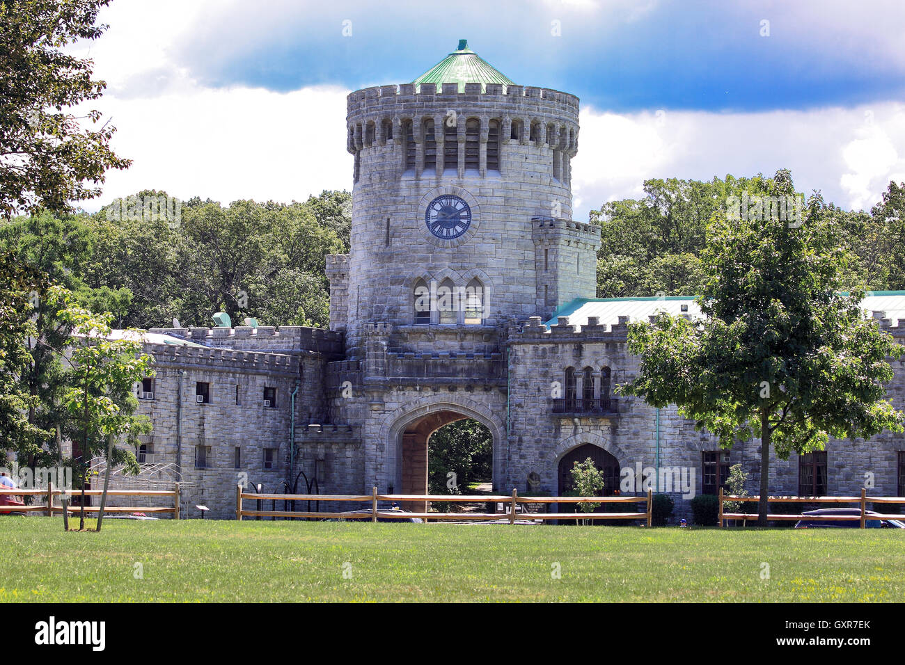Gould Castle and museum Sands Point Preserve Long Island New York Stock