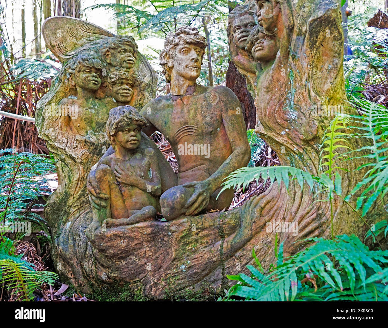 Sculpture in the William Ricketts Sanctuary on Mount Dandenong near Melbourne. Stock Photo