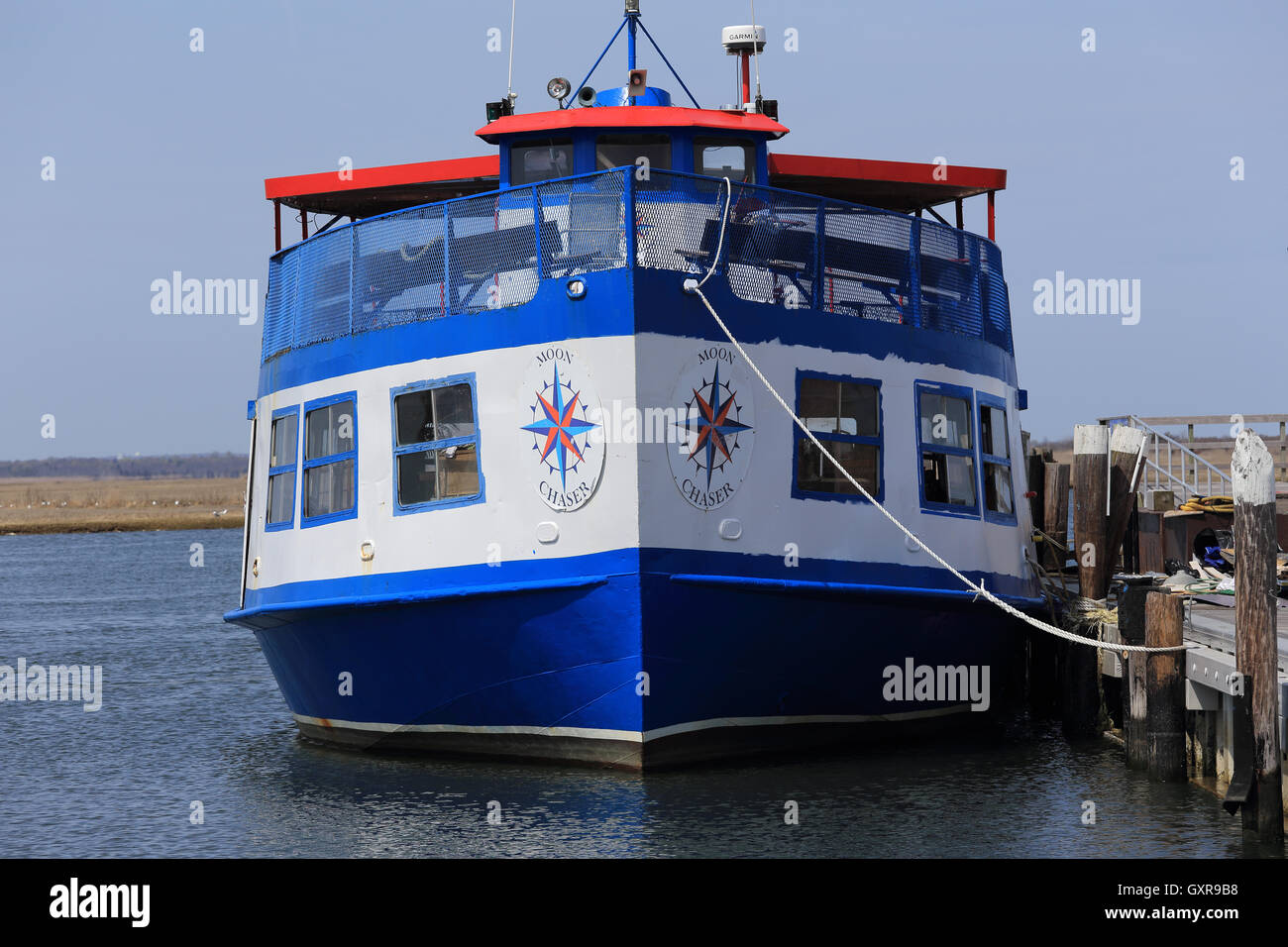 Tour boat Captree boat basin Long Island New York Stock Photo