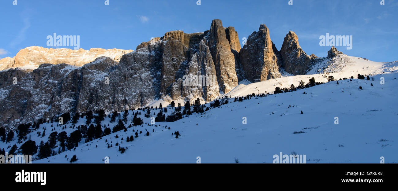 Sellastock, winter | gruppo sella, winter Stock Photo - Alamy