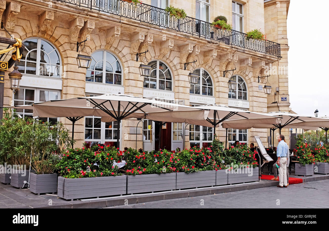 Le Bordeaux restaurant Gordon Ramsay by Grand Hotel Bordeaux Stock Photo