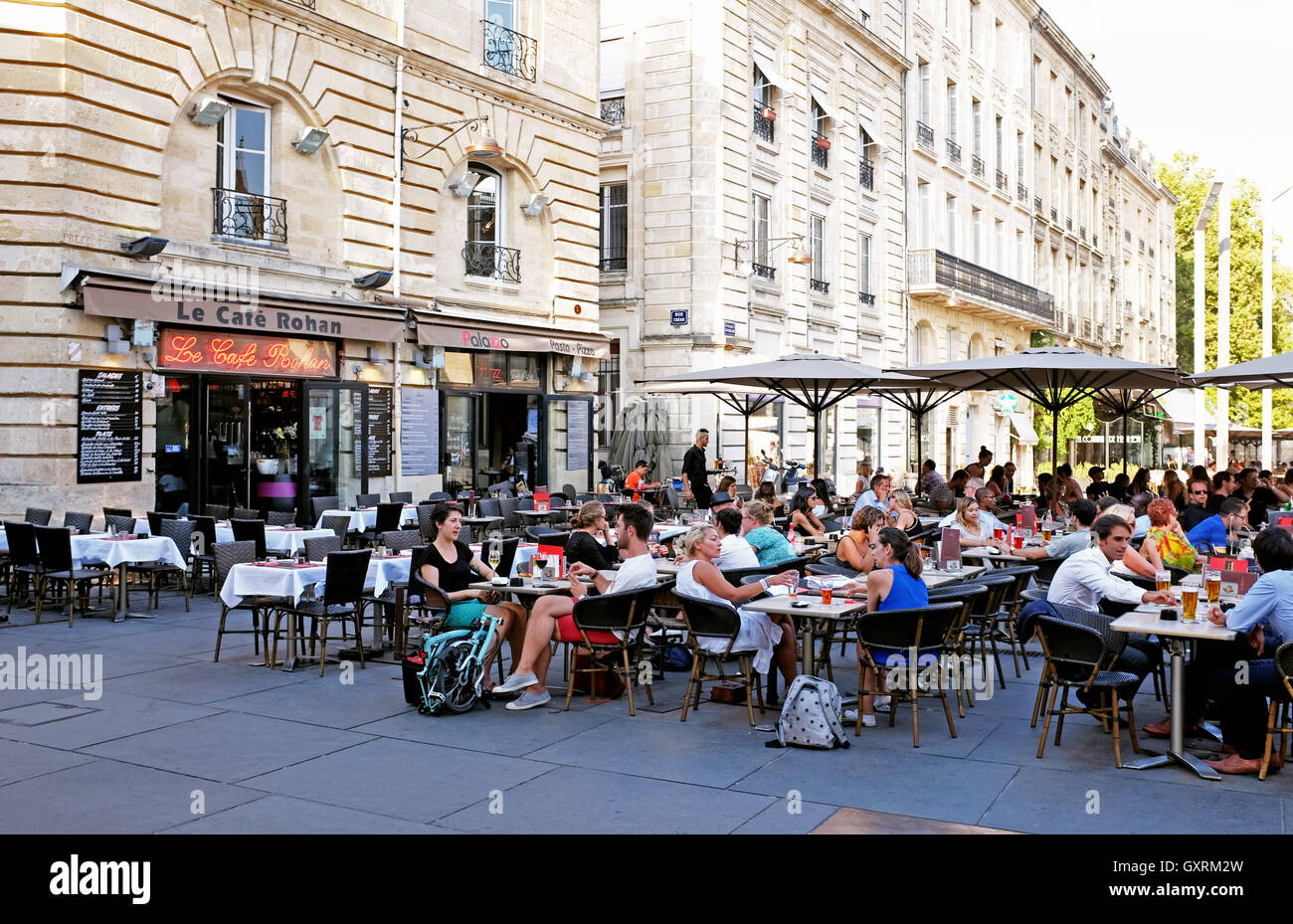 Le Cafe Rohan in Bordeaux a port city on the Garonne River in the Gironde department in south west France Stock Photo