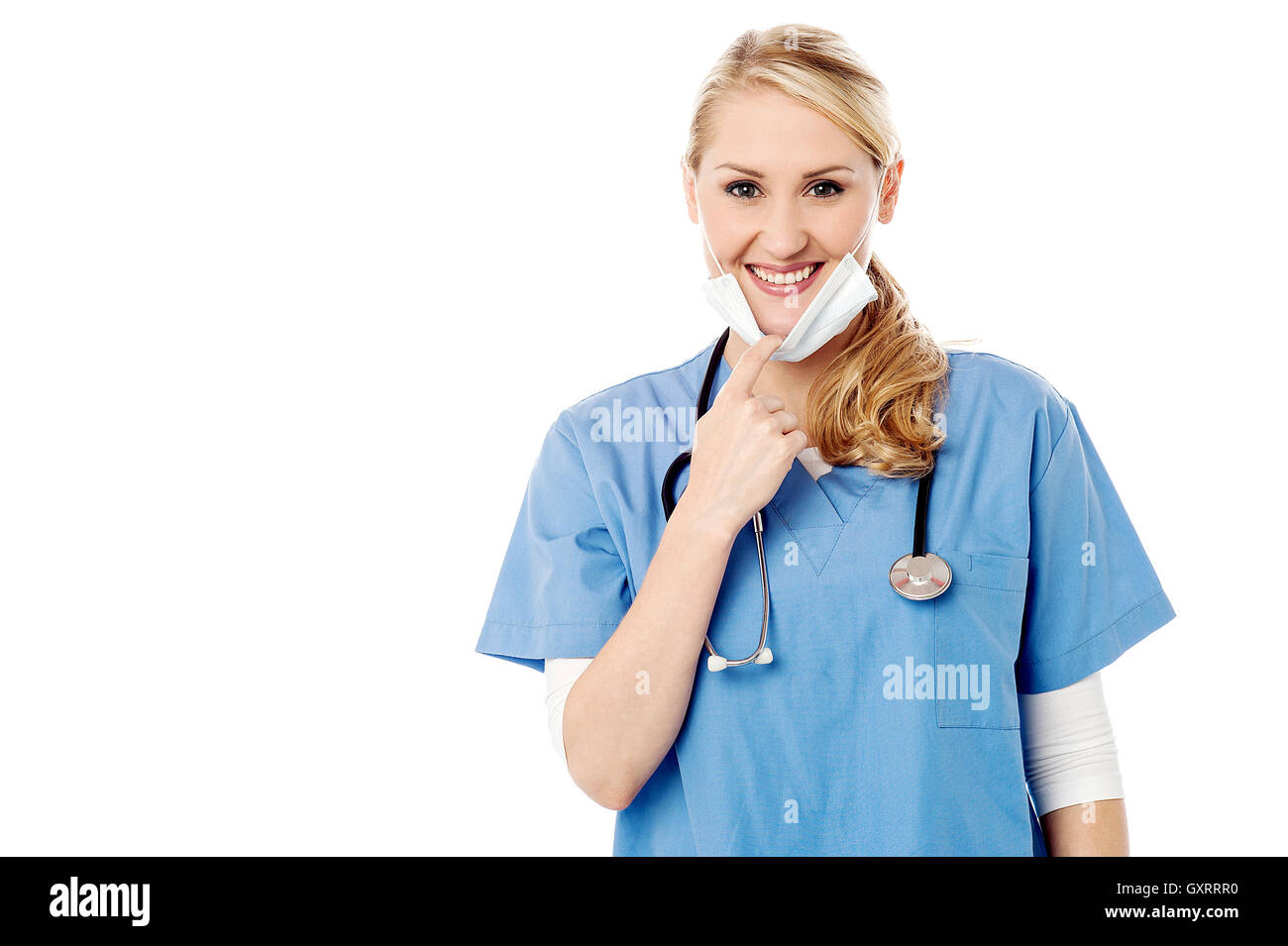 Smiling young female surgeon Stock Photo - Alamy