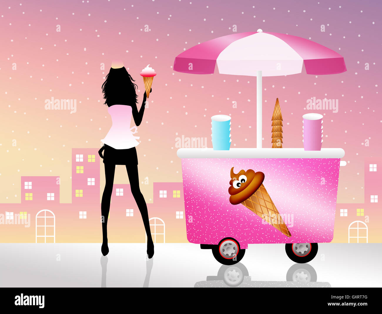 Ice cream cart Stock Photo Alamy