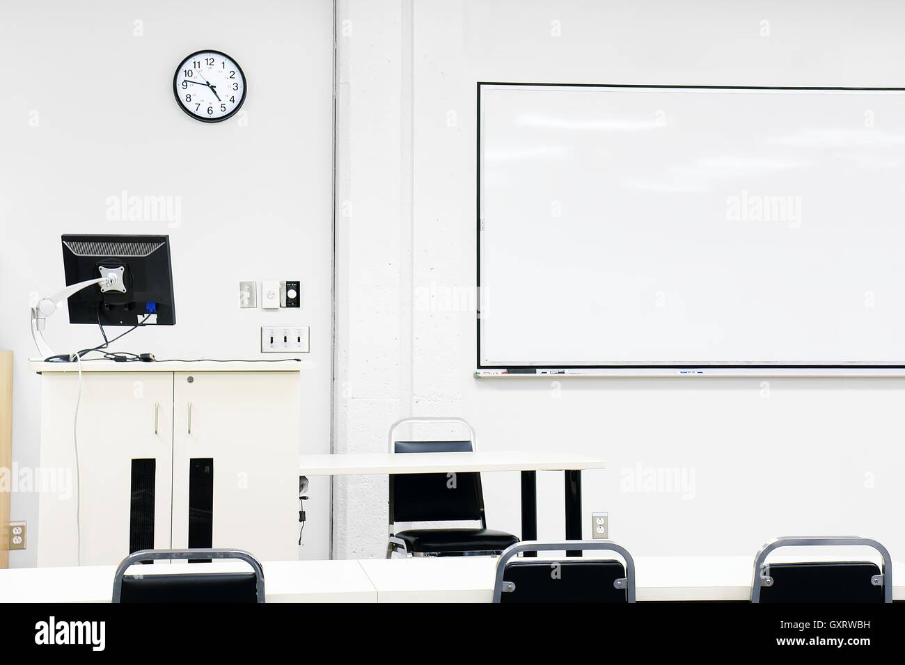 Modern college classroom Stock Photo