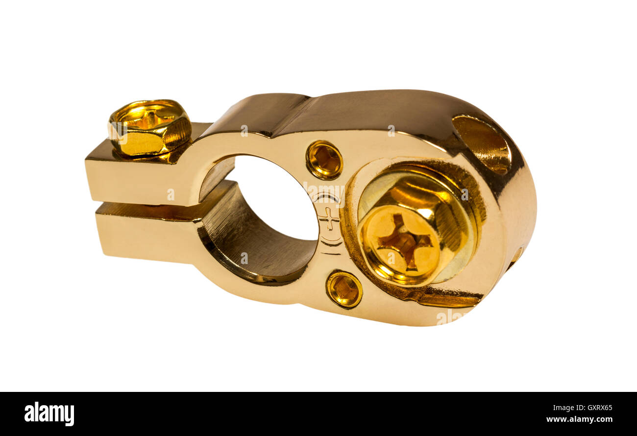 Positive contact terminal CAR battery Stock Photo Alamy