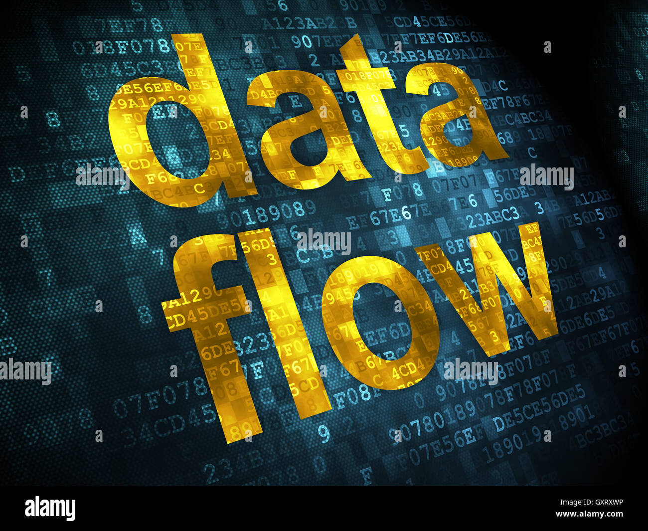 Information concept: Data Flow on digital background Stock Photo
