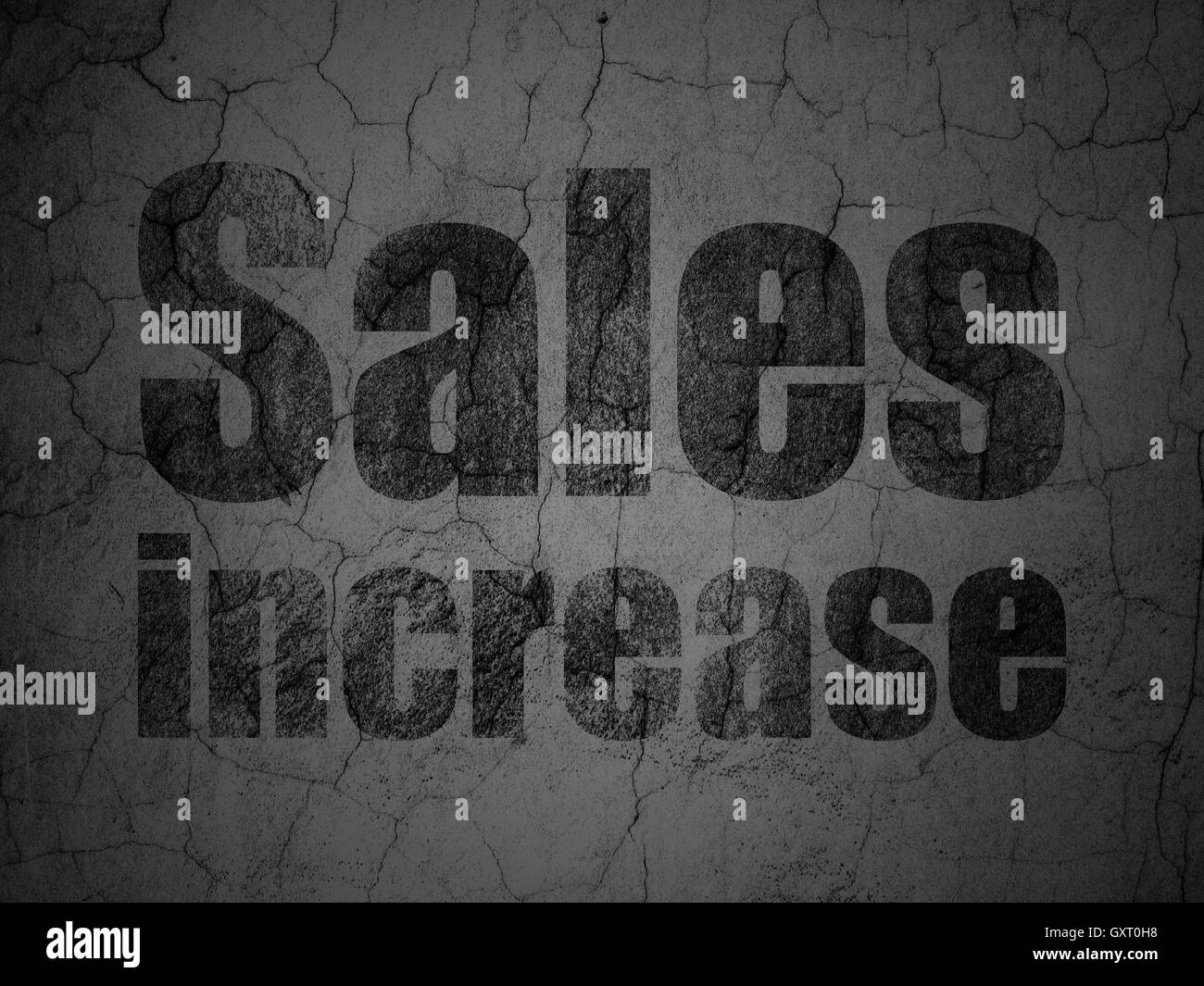 Marketing concept: Sales Increase on grunge wall background Stock Photo ...