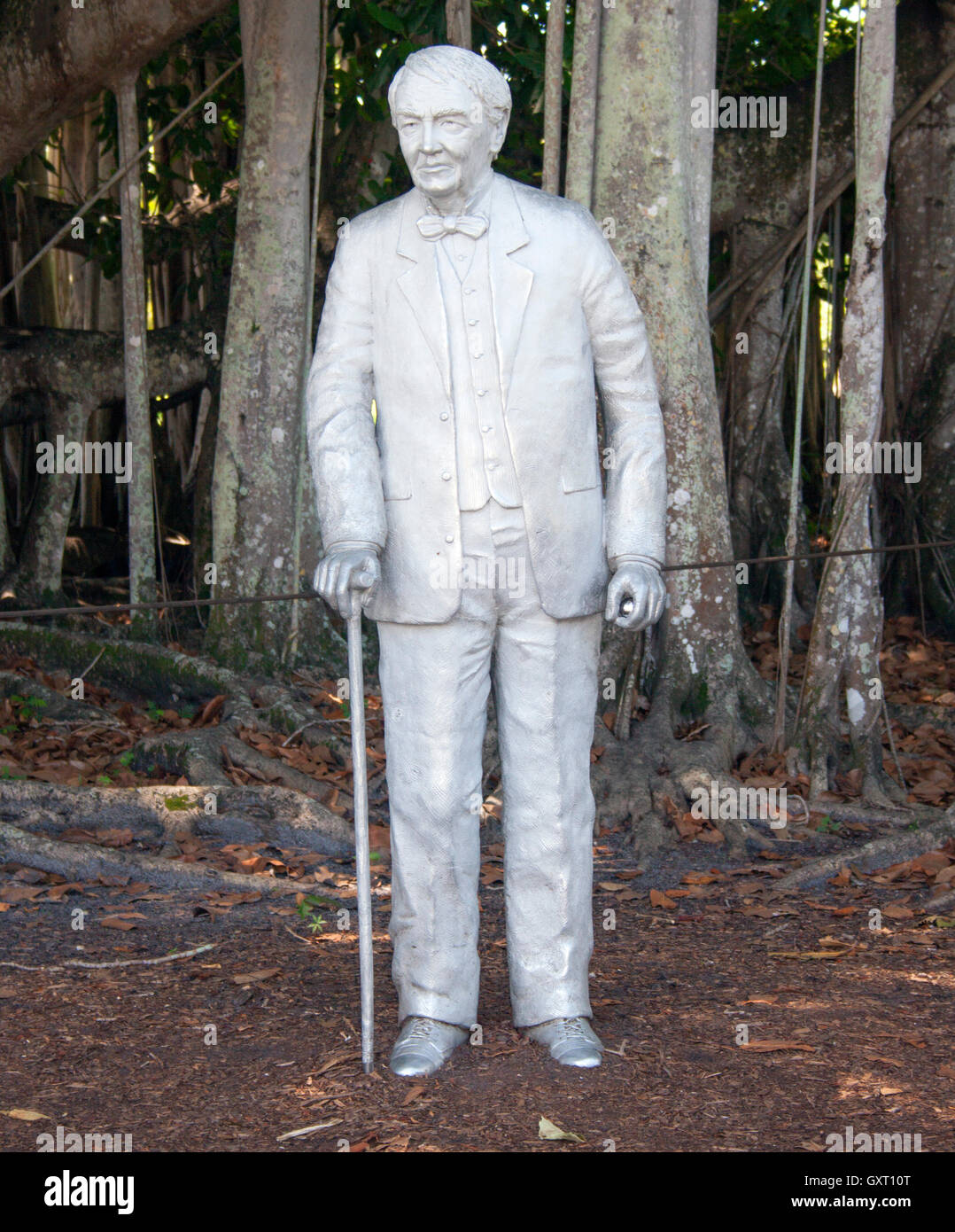Thomas Edison statue in Fort Myers Florida Stock Photo