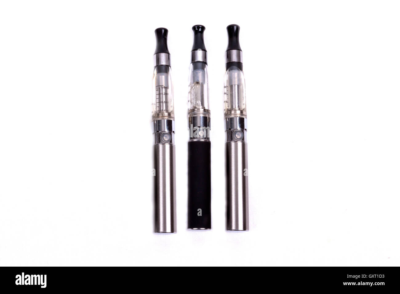 Electronic cigarettes isolated on white Stock Photo Alamy