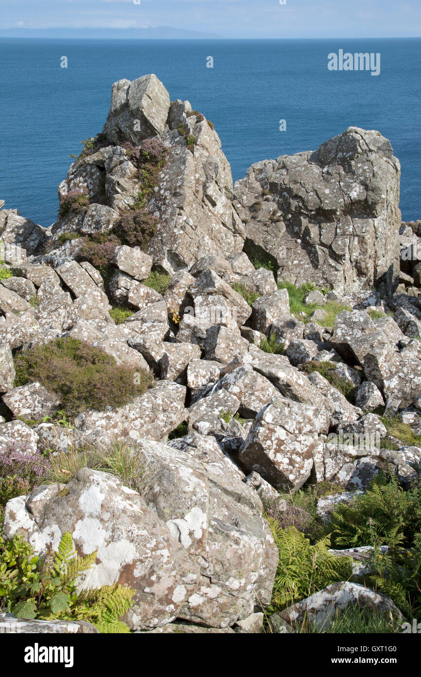 Rocks at Murlough Beach; County Antrim; Northern Ireland Stock Photo ...