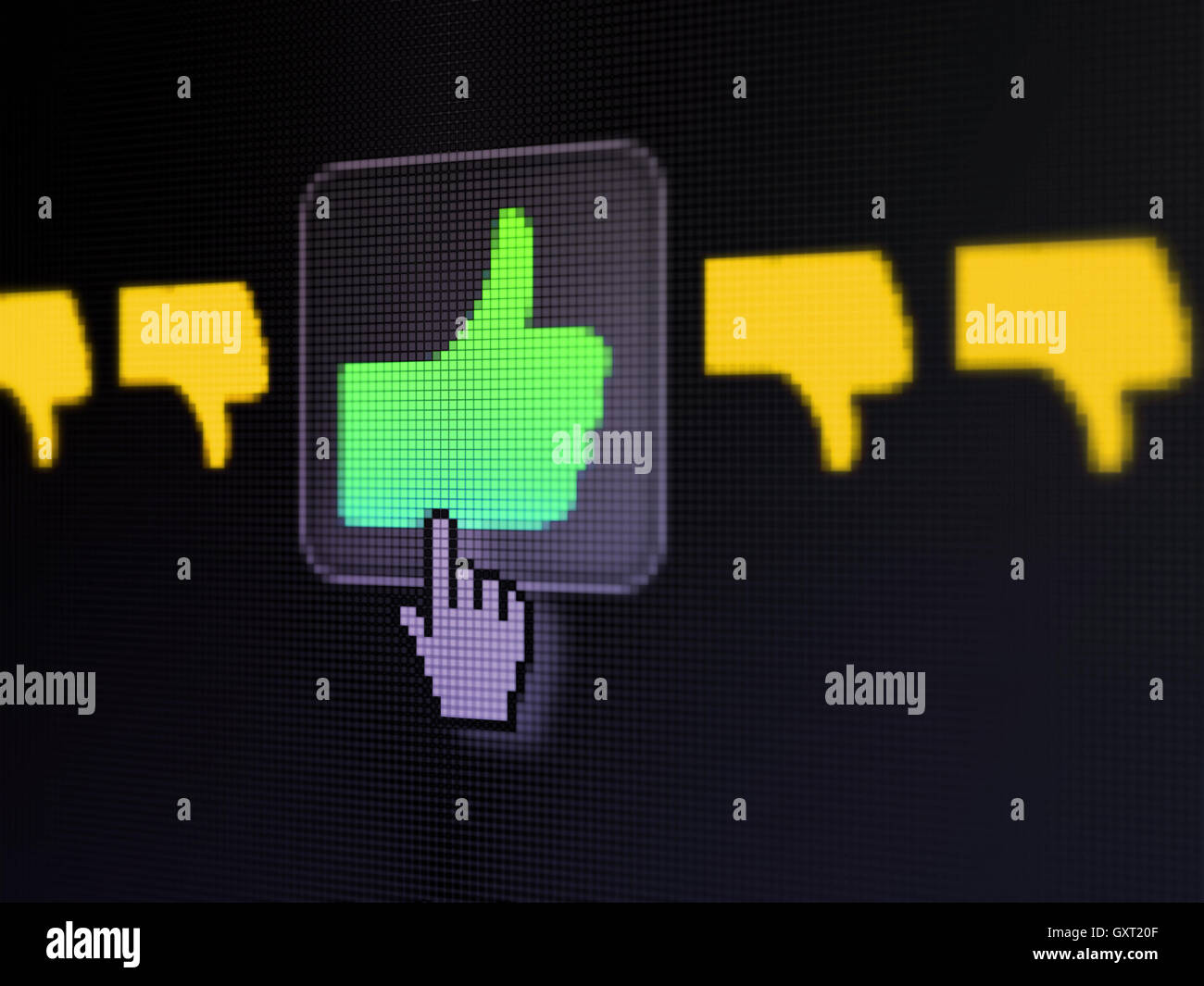 Social network concept: Like, Unlike on digital computer screen Stock ...