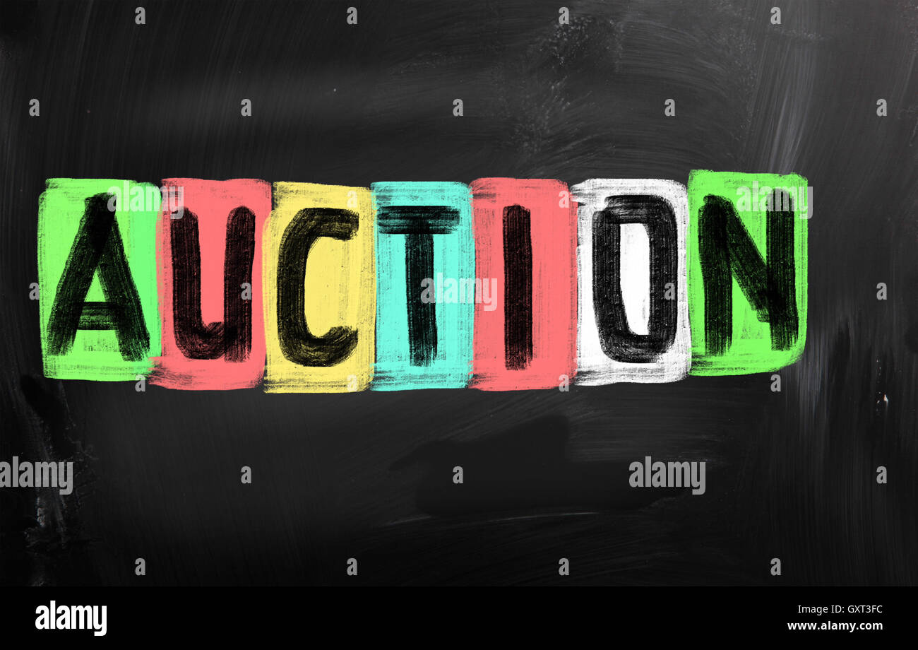 Auction word hi-res stock photography and images - Alamy