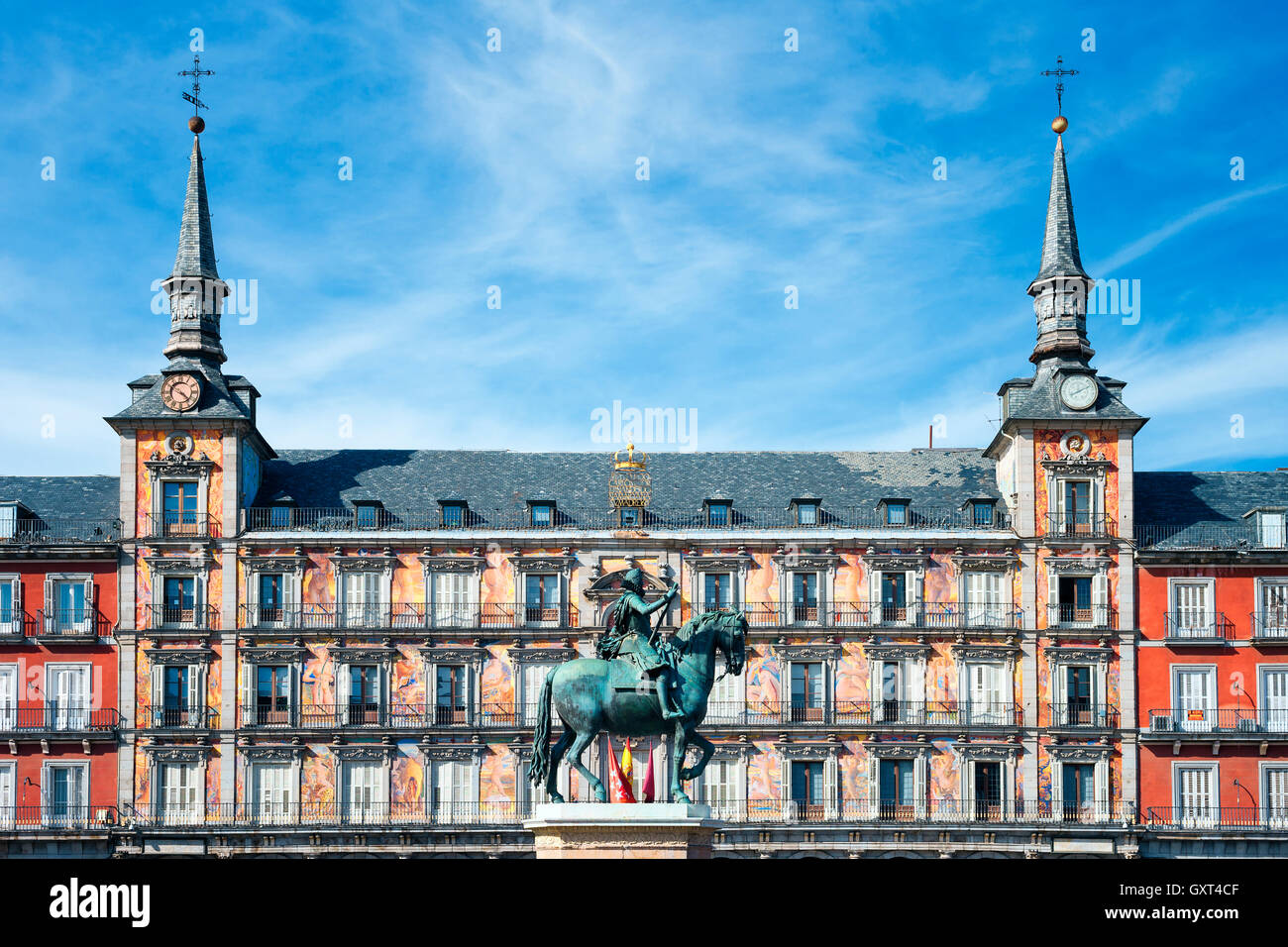 Famous Plaza Mayor Stock Photo - Alamy
