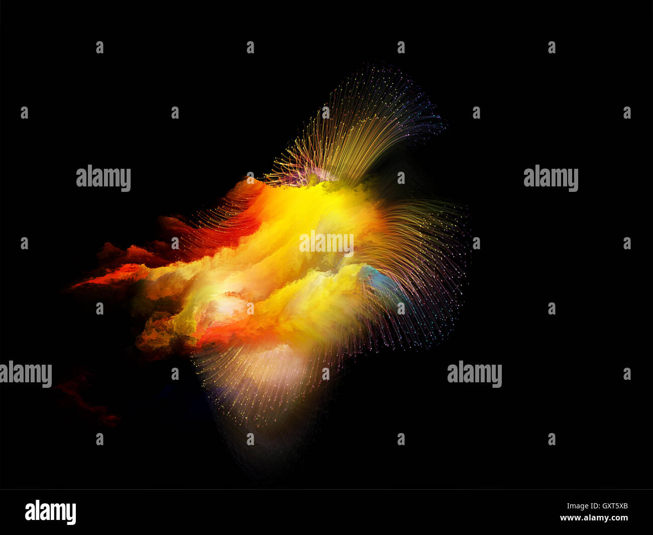 Visualization of Fractal Jellyfish Stock Photo