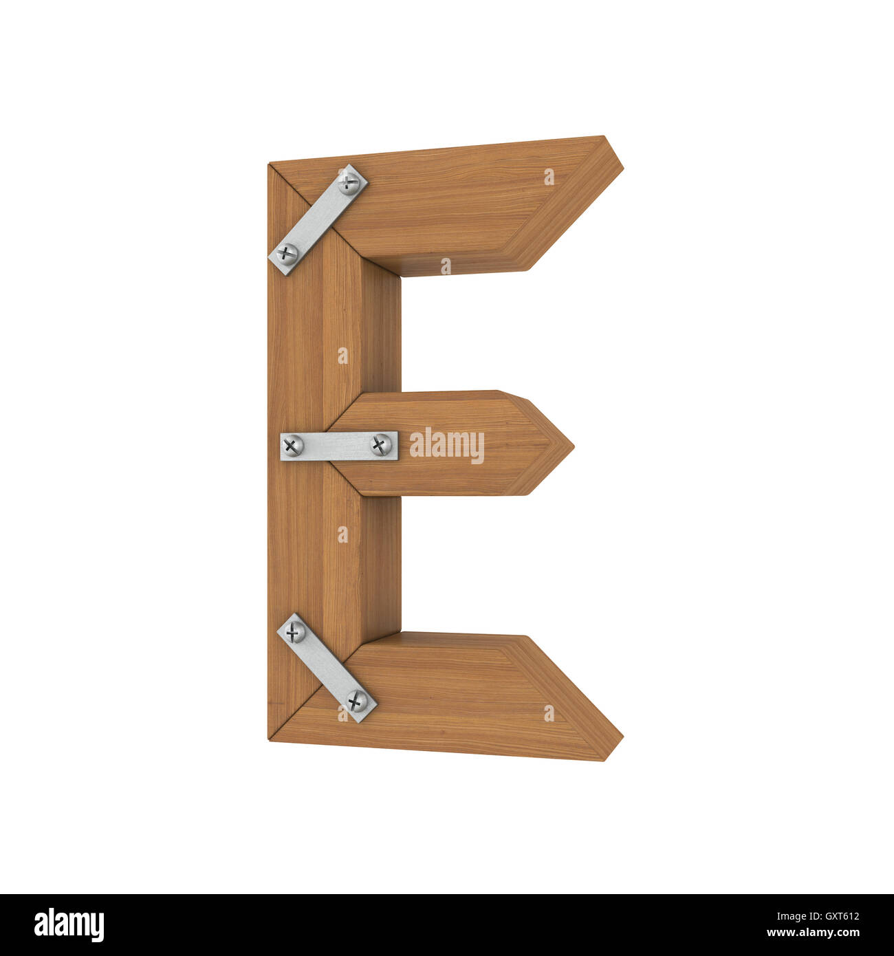 Wooden letter E Stock Photo Alamy