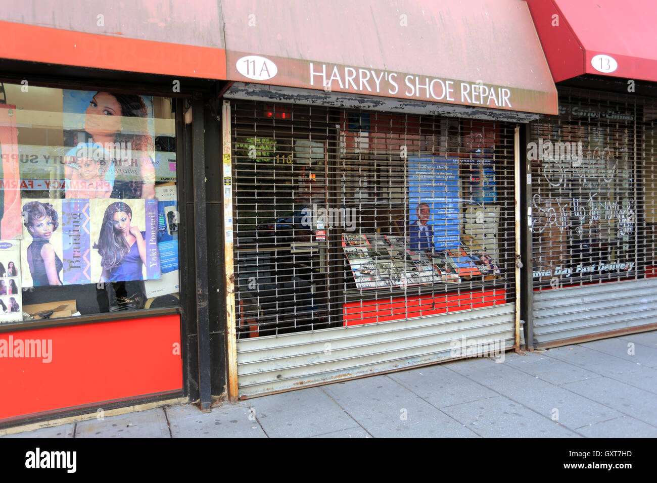 Harry's shoe repair store north broadway Yonkers New York Stock Photo