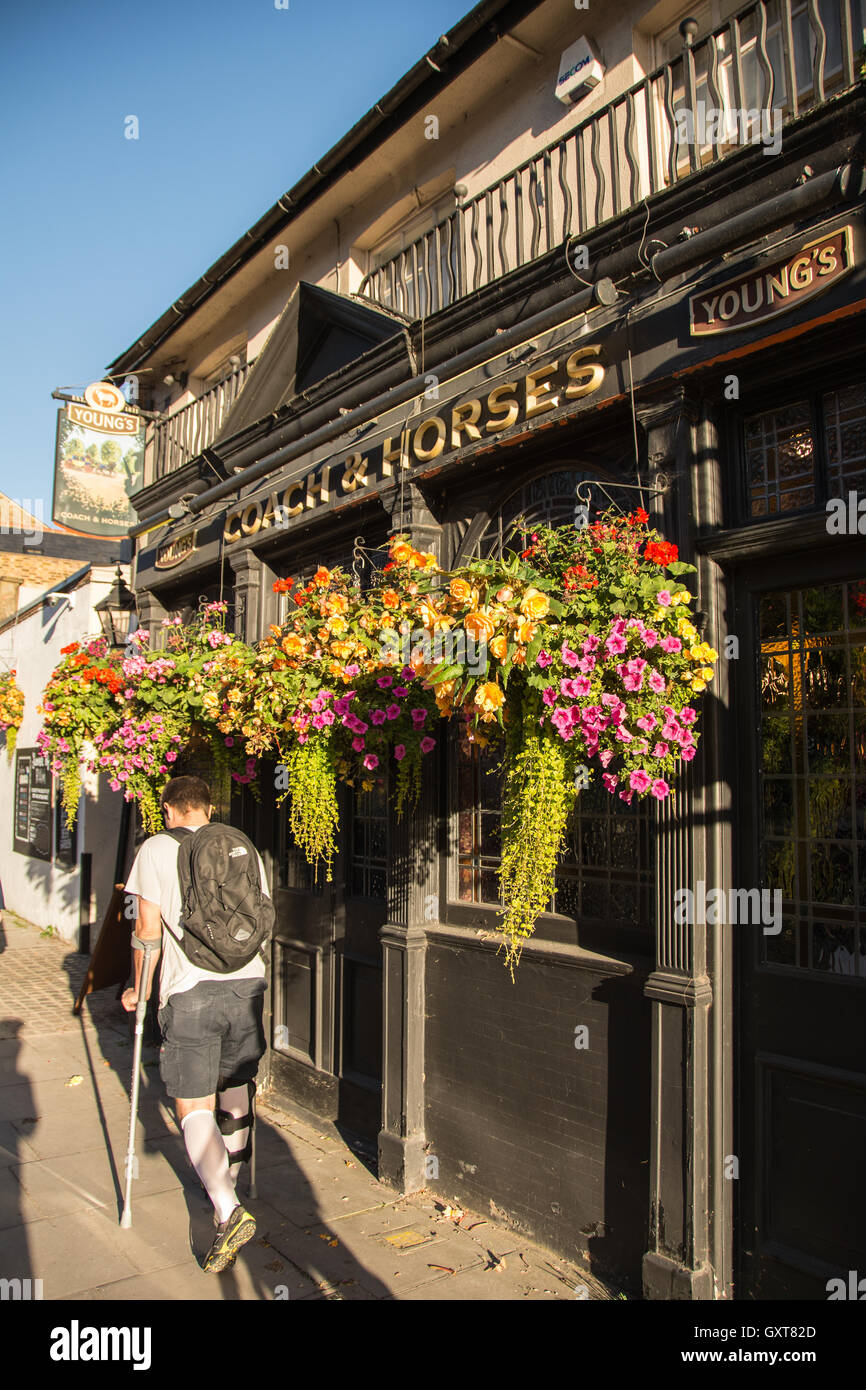 The Coach And Horses Public House In Barnes Sw London Uk Stock