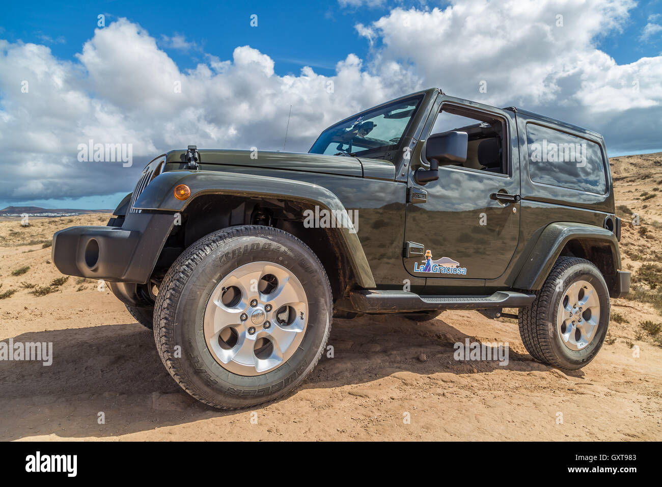 Lanzarote, Canary Islands, Spain, Jeep Wrangler Stock Photo Alamy