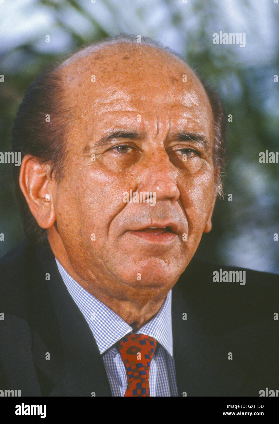 CARACAS, VENEZUELA - Venezuelan President-elect Carlos Andres Perez. December 5, 1988 Stock Photo