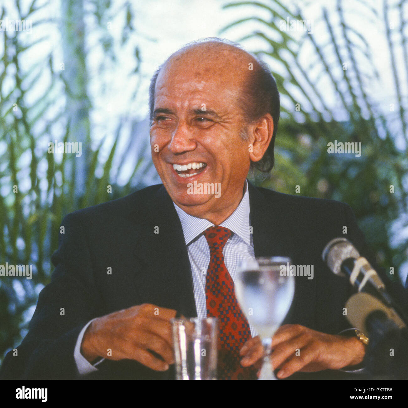 CARACAS, VENEZUELA - President-elect candidate Carlos Andres Perez. December 5, 1988 Stock Photo